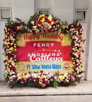 papan bunga printing wedding