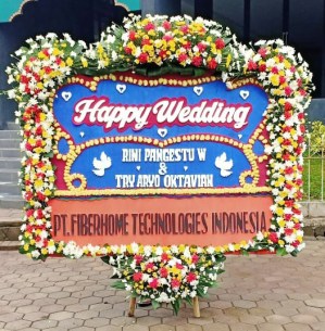 Bunga Papan Wedding Mahkota Bunga Segar Full